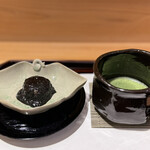 日本料理こまつ - 焼き芋餅 抹茶