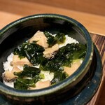 日本料理こまつ - 鮑わかめご飯