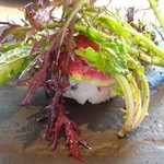 ラ・リューン - ズワイガニと里芋のサラダ　グレープフルーツのジュレ　マジョラム風味