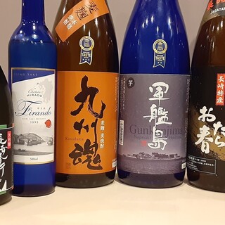 與料理相伴的一杯。以長崎縣的燒酒和日本酒為豪