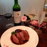 Wine Bar base - 鴨のロースト　スパイスの風味を効かせたソースで：1300円(’14.01月金曜日)