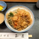 玉屋 - かき揚げ丼