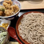 味奈登庵 - 牡蠣の天丼セット（1,200円）