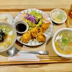 ヒシミツ醤油 - 唐揚げランチ(ご飯おかわり自由)¥1300くらいだったかな