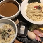 鴨出汁中華蕎麦 麺屋yoshiki - クリーミーカレーつけ蕎麦+リゾット
