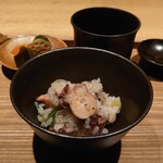 日本料理FUJI - 蛸と焼き長葱の混ぜご飯:無心で食べました｡焼き長葱がよい仕事をしてます