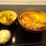 ゆで太郎 - 季節のかき揚げ丼とかけ蕎麦大盛り(ワタシ)