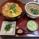 サガミ - 純和鶏丼と麺（温そば）