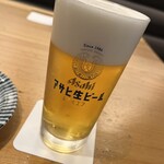 Ginza Michishirube - ビールはアサヒのマルエフとスーパードライ