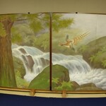 下鴨福助 - 滝と雉の屏風
