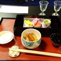 下鴨福助 - 小付け(からすみ、淀大根)