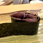 Sushi sutou - 追加 ホタルイカ 出汁炊き 軍艦巻き