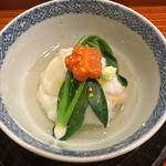 壱 - 蕪蒸し　北海道　キンキ　百合根　うぐいす菜