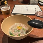 根津 釜竹 - 菜の花とだいこん　鶏そぼろ煮