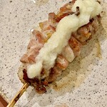 焼鳥 せきね - ハツ元には玉葱ソースで味変　これが大成功