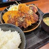 豚屋とん一 - 料理写真:味噌かつ合い盛り定食@¥1090