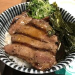 麦とろ物語 with ヘルシー麺 - ミニ牛タン丼&選べるざる麺(宇治抹茶そば)¥1180外