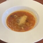 薪小屋 - ミネストローネ　ベーコンのスープ