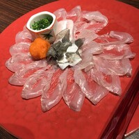 博多中洲 旬菜万葉 - ヒラメ活き造り