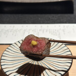 日本焼肉はせ川 別亭 - 辛子醤油で