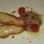 Restaurant OKADA - ［１回目］山口県萩から届いた鯵とホタテのタルタル フレッシュハーブ風味 トースト添え