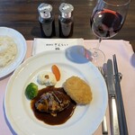 厳選洋食さくらい - ハンバーグ＆カニクリームコロッケ