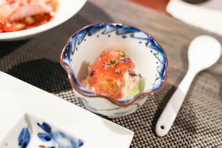 Shibousai Kitagawa - 北海道産毛蟹、そら豆、豆腐サラダ、ジュレかけ