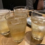 じねんじょ庵 - にしたのですがハッピーアワー終了直前、4杯持って来てくれた(^^;;