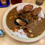 カレーハウス五番館 - 料理写真:カキフライカレー キーマルゥ変更 なすトッピング