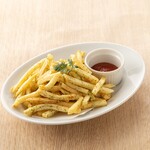 French fries green seaweed