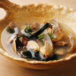 Steamed clams with sake