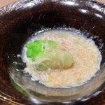 一碗水 - つぼみ菜と松葉蟹あんかけ、金華ハム ハーフ
      つぼみ菜2つ食べちゃったw