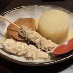 鶏白湯おでんと横焼き＆男前餃子 とりだし - 