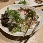 鯔背な和顔 - ひこま豚冷しゃぶ温玉ラーメンサラダ