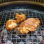 Horumon Sakaba Tsubaki - マルチョウ味噌と上ミノ味噌オンザロースター