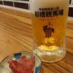 船橋鶏馬場 馬喰ろう はなれ - ■生ビール(中) 530円(外税) 1stドリンクcp利用 ■