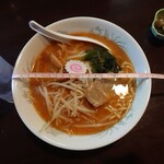 麺酒場 高ちゃん - 味噌ラーメン_740円　丼の直径21.5cm