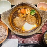 Ootoya - デミ味噌煮込み土鍋ハンバーグ定食