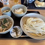 Udou - 肉つけ麺＋とろろご飯