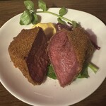 富士屋本店 - 牛舌ハムカツ