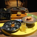 Labyrinth - 海南サテ、国産豚三切れ、オー・ルアク、牡蠣、キャビア、ウニ、ポピア、ヒカマの感触、甘海老、ロティ・ジョン、トマトの感触、オタ、鰆、フィンガーライム_BS