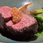 とり茶太郎 - 二年氷温熟成メークイン、茜ほうれん草、鴨ロース