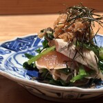 とり茶太郎 - 比内地鶏の笹身鳥わさと山山葵