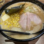 北海道らーめん奥原流 久楽 - 合わせ味噌のバターコーンラーメン