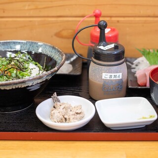 愛南 市場食堂 - 料理写真:2024.2 まぐろ刺身と鯛のごまダレ丼セット（1,480円）