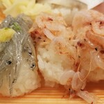 御食事処 大漁市場 - 生シラス・桜エビ。