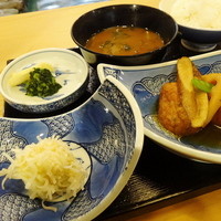 河太郎 中洲本店 - いかしゅうまい・炊き合わせ・お味噌汁・ごはん