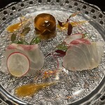 銀座うかい亭 - ねっとり濃厚な真鯛のカルパッチョ