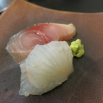 日本料理 みや  - 26年1月　お造り　千葉〆鯖、青森鮃