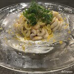 カーサ・デル・チーボ - 毛蟹と真鱈の白子の冷製タリオリーニ